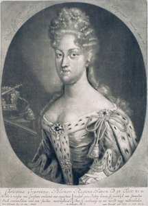 クリスティン・エバーハーディン（b.1671）1697 作： Pieter Schenk